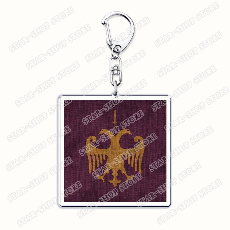 

Hot Game Pennant Keychains for Women Accessories Bag Mount Blade Emblem Keyrings Jewelry Friends Fans Gaming Gifts