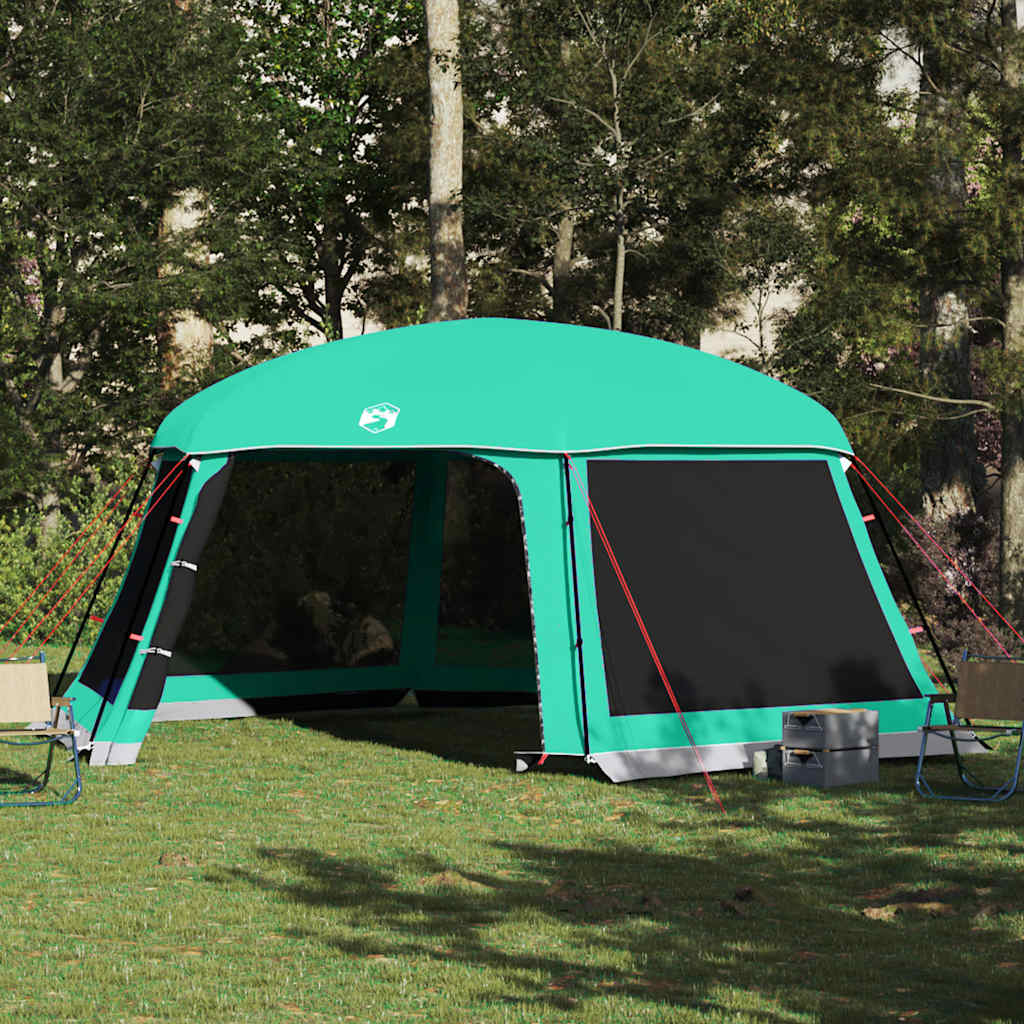 Pool Tent with Removable Canopy and Mesh Walls Sea Green 618 x 532 cm