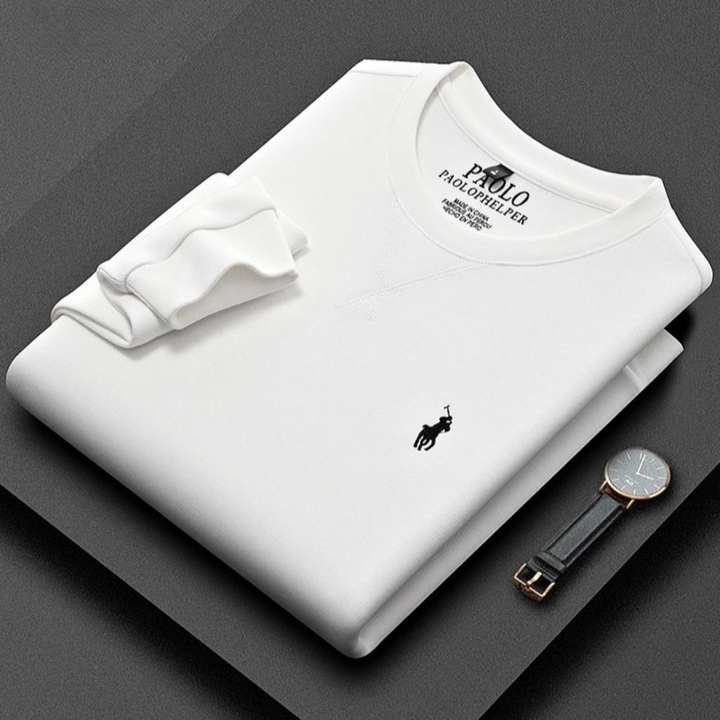 STORN Zimowe Męskie Ciepłe Bluzki Męskie Zimowe Termiczne z Długim Rękawem z Okrągłym Dekoltem Modna Koszulka