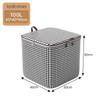 Houndstooth Large Capacity Waterproof Storage Bag - Moisture-proof Non-woven Fabric Organizer for Clothes 