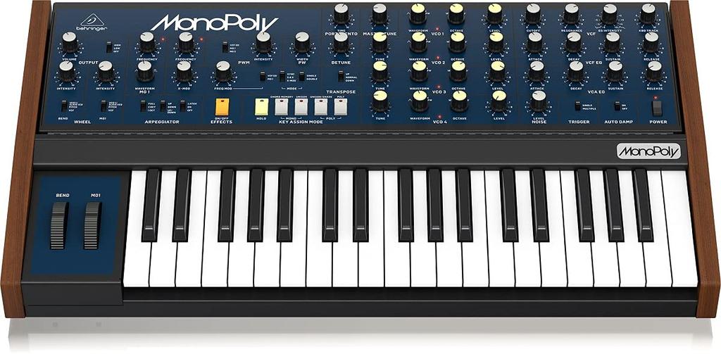 Analogový syntezátor Behringer 37 kláves MONOPOLY Blue Poly/Paraphonic