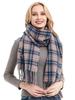 Imitation Cashmere Fashion Women Vintage Plaid Print Winter Scarf Warm Casual Knitted Wild Student Female Thick Long Wrap Shawl
