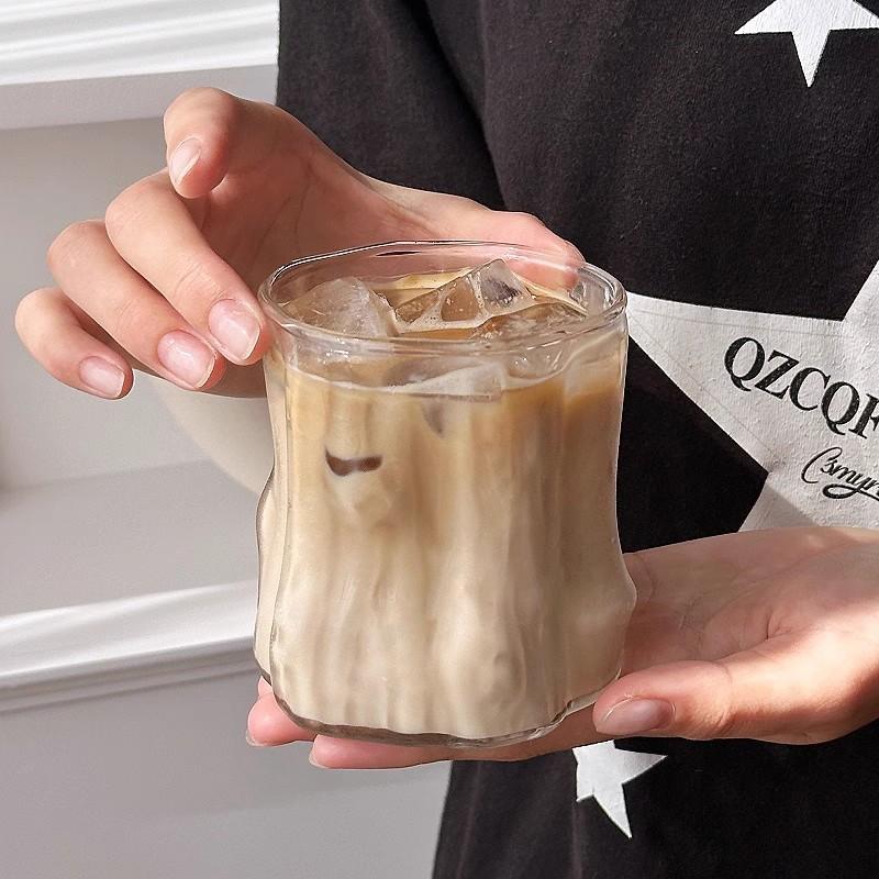 INS Transparent Drinking Glasses Creative Water Cups Juice Milk Tea Cup Iced Coffee Mug Cocktail Glasses Drinkware 300-550ml