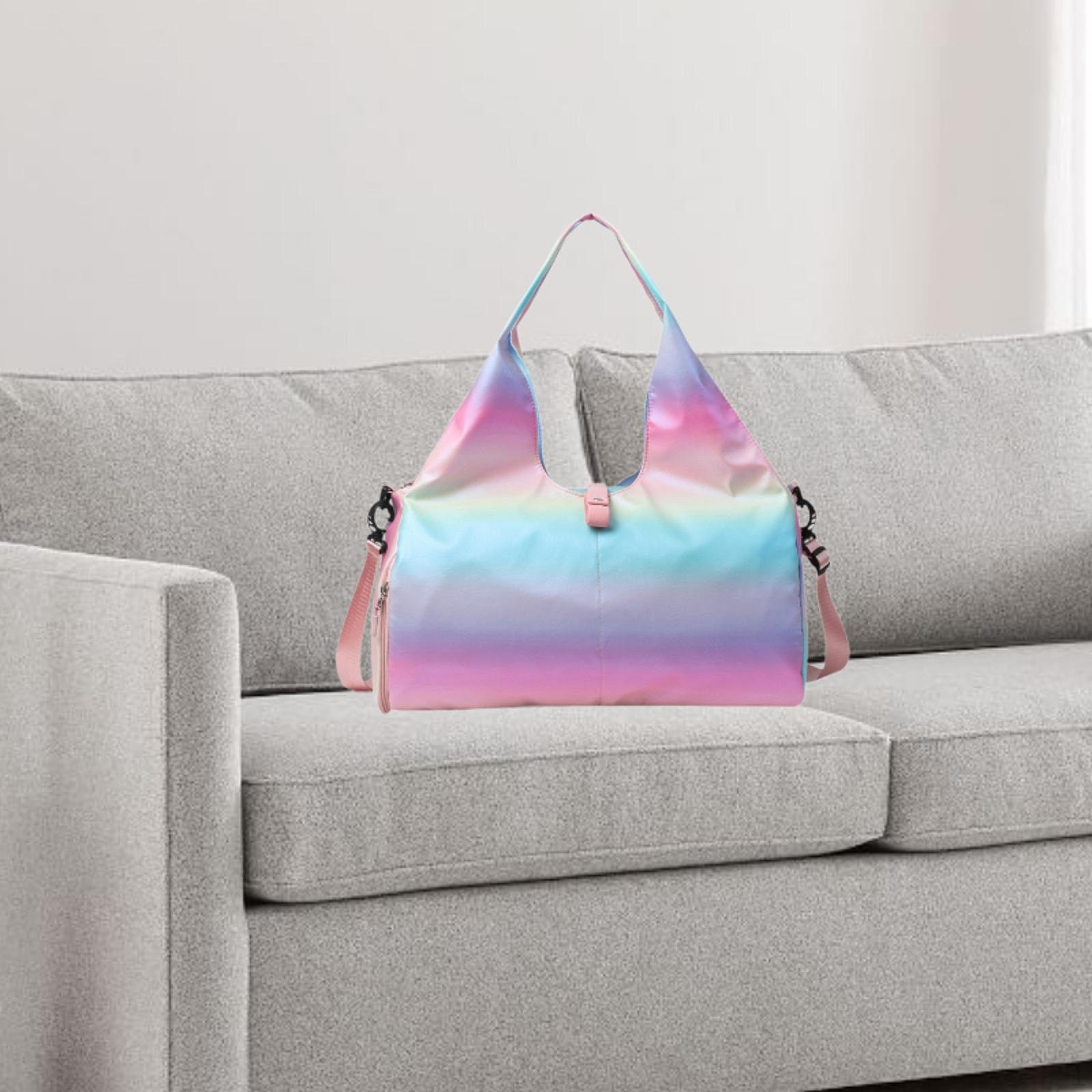 

Сумка для коврика для йоги, фитнес-сумка-тоут, сумка для спортзала, через плечо для танцев, путешествий, походов розовый