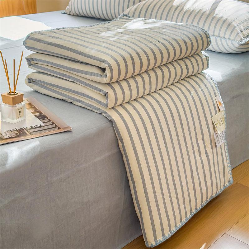 Mling Striped Washed Cotton Summer Quilt