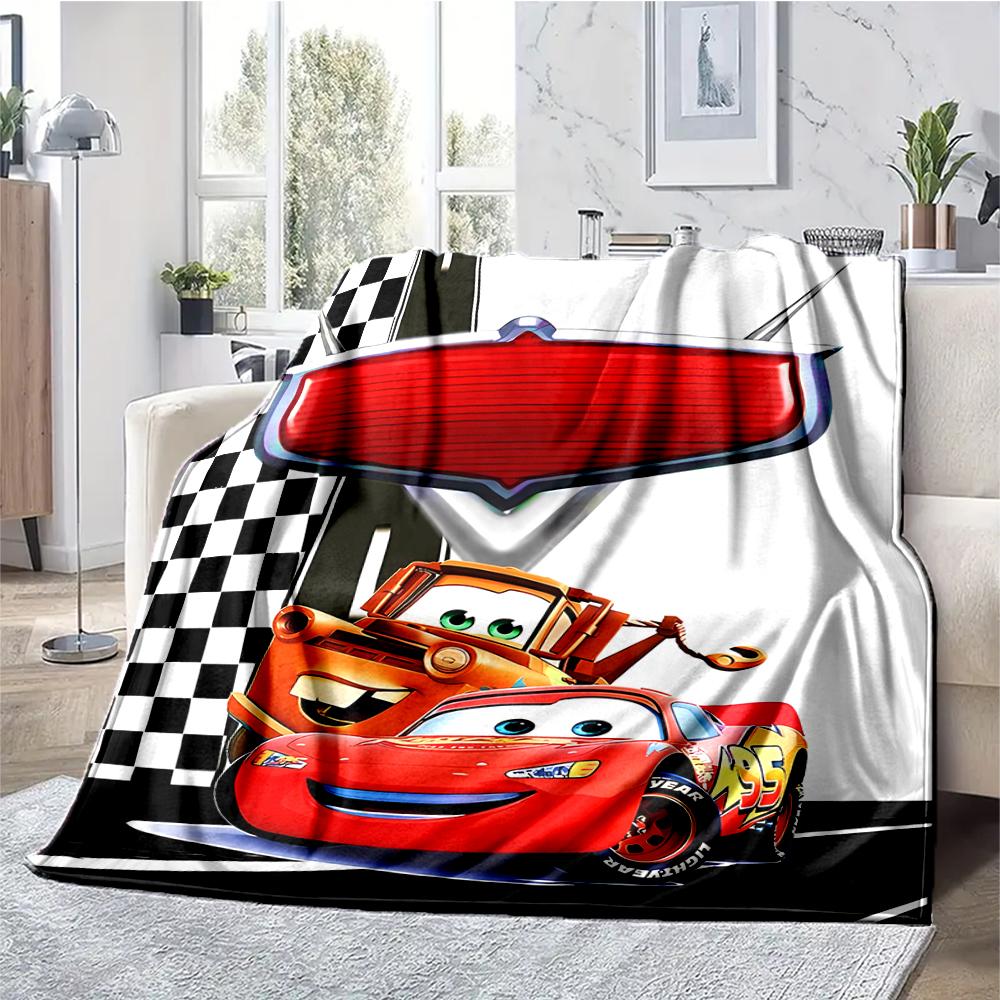 Cars Theme Printed Blanket - Perfect for Couch, Bed, Travel & Outdoor Use | Machine Washable, Cozy & Durable.