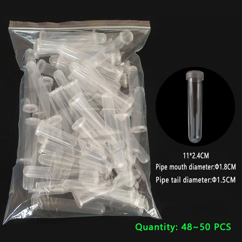50/100/200PCS Reusable Plastic Flower Water Tubes Flower Vials with Caps Decoration Roses Fresh Flowers Florist Nutrition Flower