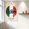 Vintage EST.1922 Dé Roma Ice Cream Metal Tin Sign Distressed Italian Flag Style Wall Decor for Café Home Man Cave