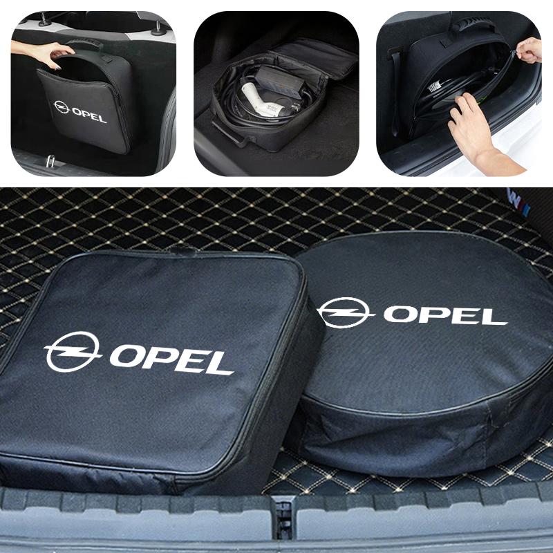 Car Jumper Cable Bag EV Charger Oxford Rechargeable Guns Storage For Opel Meriva Mokka Grandland Vectra Zafira Vivaro Antara BX8