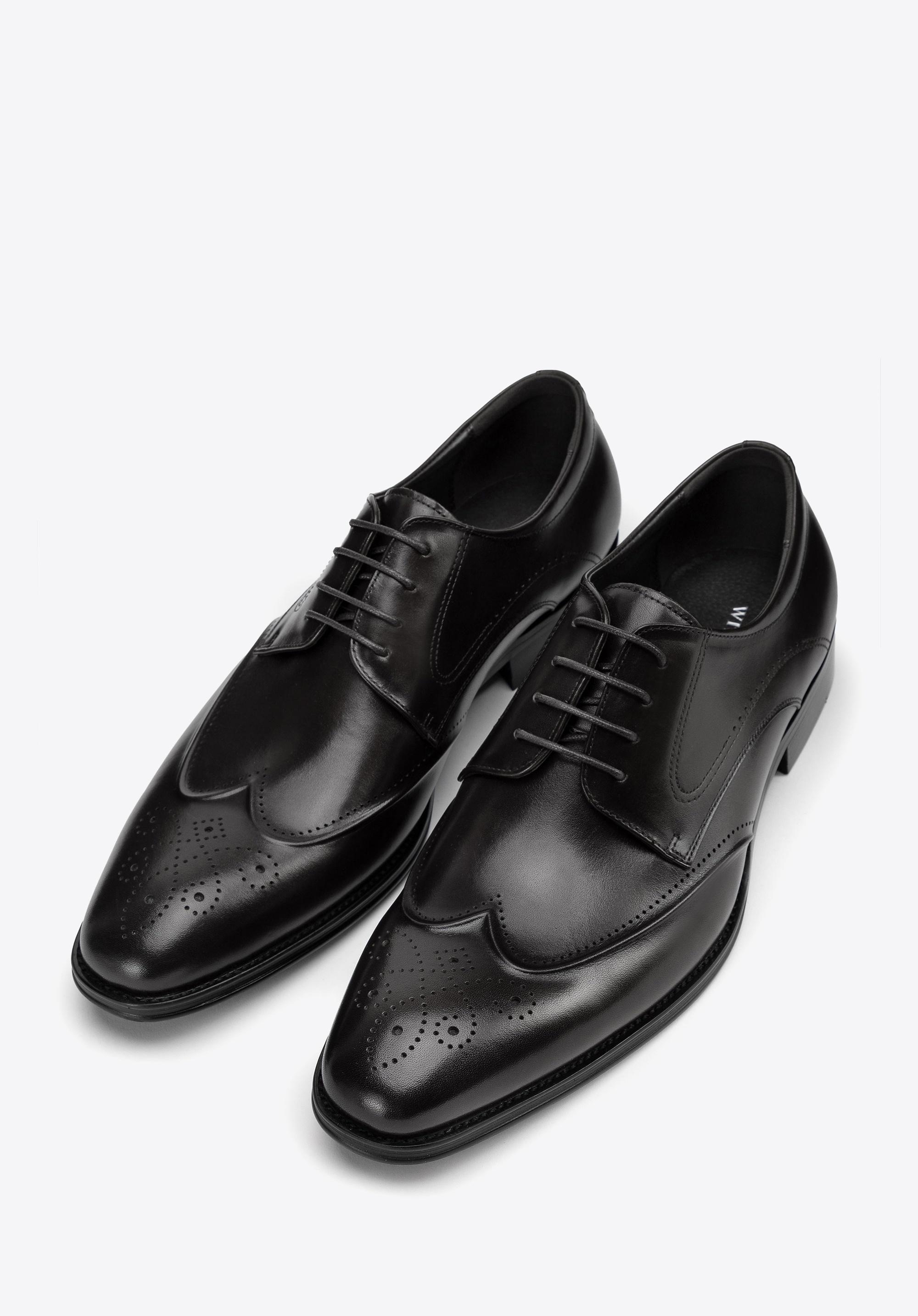 Super Merchant Wittchen Heren Echt Leder Brogues Zwart Echt Leer