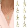 Luxurious Gold Alphabet Necklace With Crown Pendant For Women And Girls
