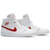 New JORDAN 1 Mid White University Red Women's BQ6472-106
