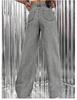 2025 Autumn High-Waisted Wide-Leg Washed Light-Color Casual Jeans