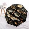 Butterflies,Nightscape Automatic Folding umbrella Compact 8 rib Design,Unique Style,Suitable for Everyday Outdoor Use,Perfect Gift for