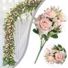 7 Heads Silk Rose Flowers Bouquet Decoration for Home Office and Wedding