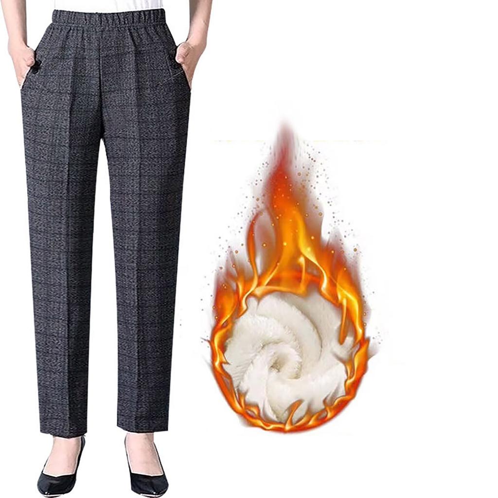 Grandma's Pants, Middle-aged And Elderly Women's Pants, Spring And Autumn. Mom's Long Pants, Suit With Thickened Elderly Flannel Pants