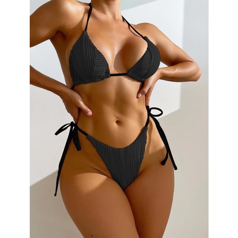 New Drawstring Strap Split Bikini Swimwear Bikini