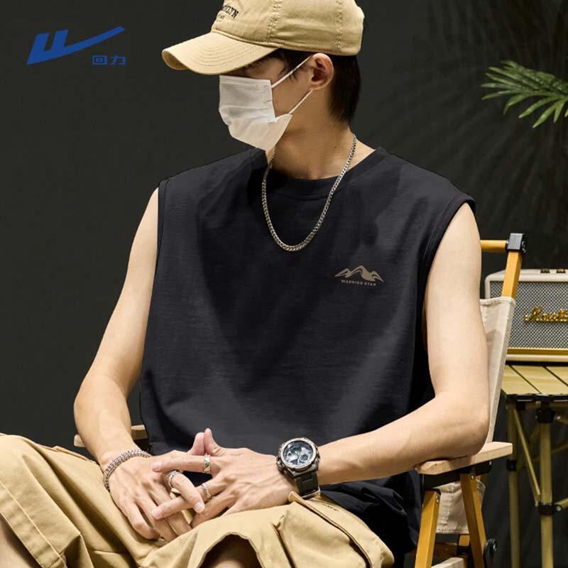 

Warrior Men s Loose Fit Pure Cotton Sleeveless T-Shirt M