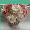 Realistic Fake Flower Arrangement 7 Stems Rose Bouquet For Living Room Decor