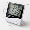 LCD Time Desktop Table Clocks Thermometer Hygrometer Meter Digital Dual Probe Temperature Sensor Weather Clock