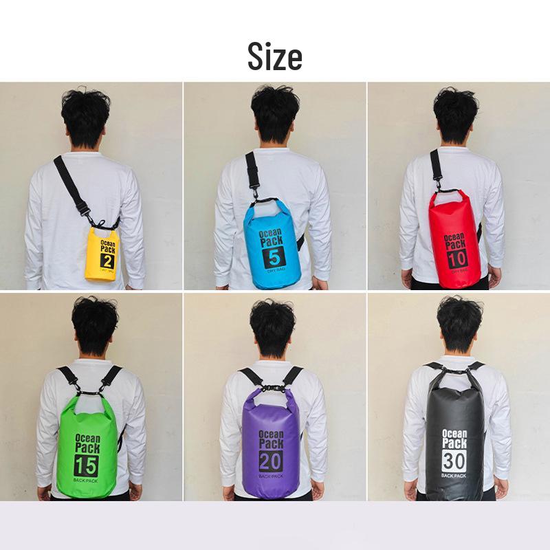 Large Capacity Waterproof PVC Backpack for Outdoor Diving, Mountaineering, and Beach Activities