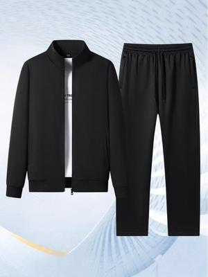Felpa Cardigan da Uomo in Cotone con Collo Rialzato - Moda Autunnale Casual
