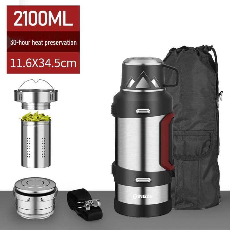 Large-Capacity Portable Thermos, 316 Stainless Steel, 3L & 5L Options, Ideal for Car Travel & Outdoor Use.