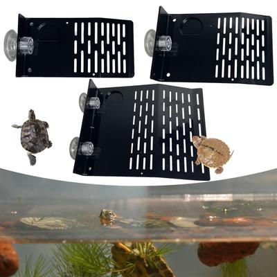 Reptile Habitat Turtle Basking Platform Durable PP Ramp Tortoise Dock with Suction Cups for Aquarium Terrarium Shelter