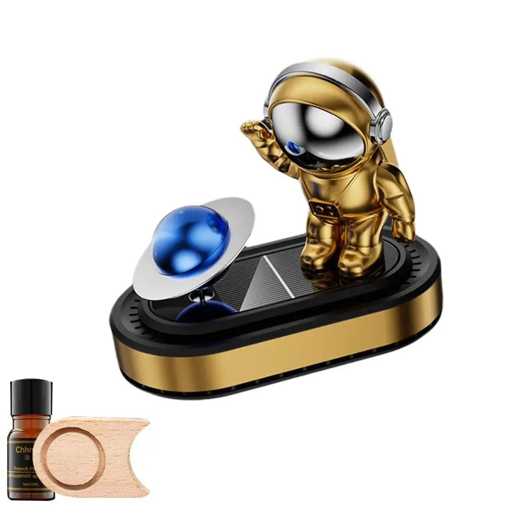Astronaut Solar Car Air Freshener Rotatable Car Essential Aromatherapy Interior Diffuser Accessories Oil Car Y6G9