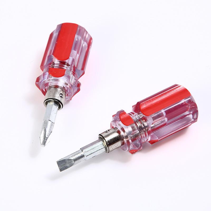 Mini Portable Screwdriver 2Pcs Transparent Head Radish Grip Handle Small Repair Tools for Eyeglasses Jewelry Fix