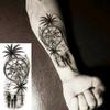 1 Sheet Scary Skull Grim Reaper Temporary Tattoos For Men Women Hand Arm Forearm, Realistic Fake Tattoo Sticker Halloween Tatoos