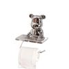 Electroplated Bear Tissue Holder Acrylic Wall Mounted Paper Holder Toilet Roll Paper Holder Bathroom Wall Mounted Storage Rack