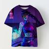 KPOP Demon Slayer Collaboration 3D Digital Print Girls' Casual Comfortable Short Sleeve T-Shirt Children's Clothing