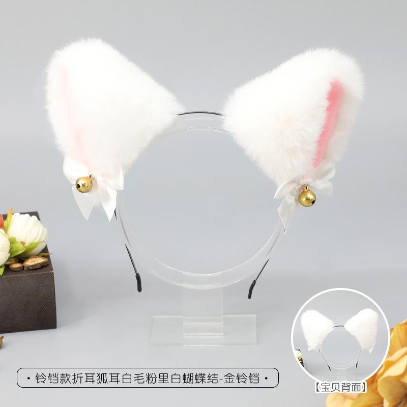 Handmade Japanese Beast Ear Headband Cute Plush Cat Ears Lolita Headdress Fox Ear Accessories Cat Ear Headband
