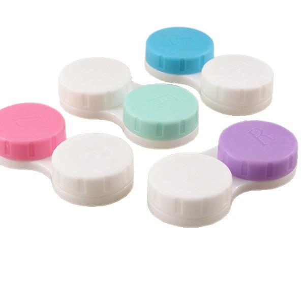 Duże podwójne etui na soczewki kontaktowe AB z dopasowaniem koloru - Dostępne w różnych kolorach