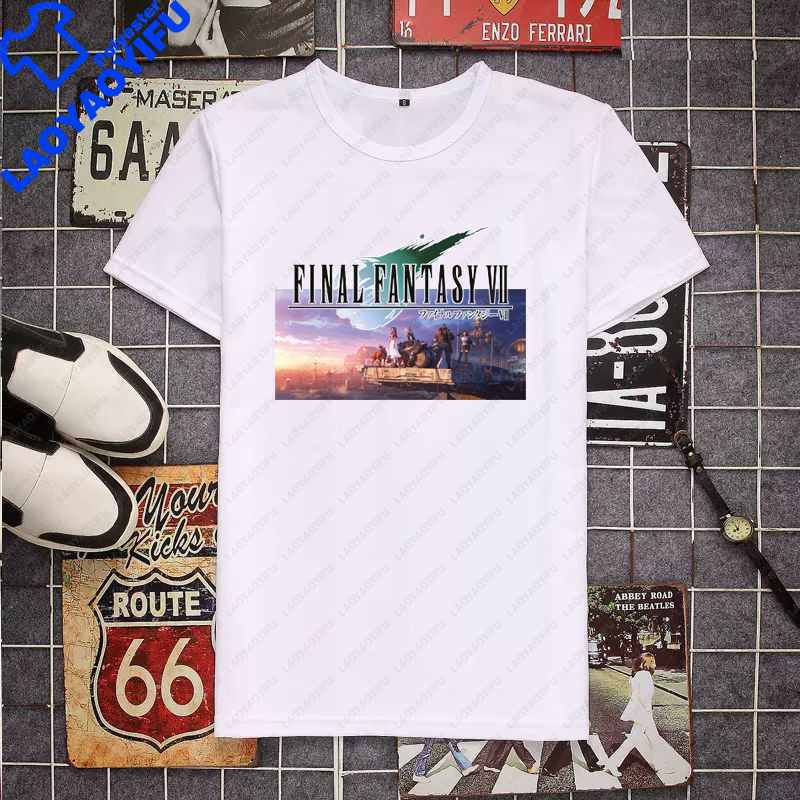 Final Fantasy Unisexs Tshirt Cute Shirt Unisexs Fashion Game Cloud Strife TShirt For Unisex Casual Buster Cactus Tops Short Sleeve
