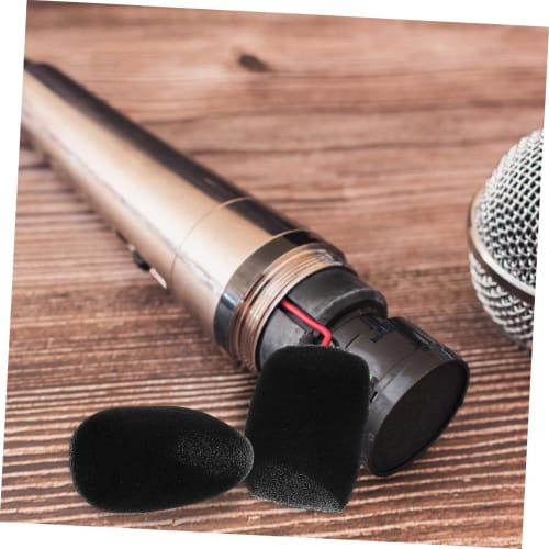 WESIEVYA 12-Pack Microphone Pop Filter Shield for SM57 Handheld Microphones with Black Foam Sponge Cover and U-Shaped Mesh Grille