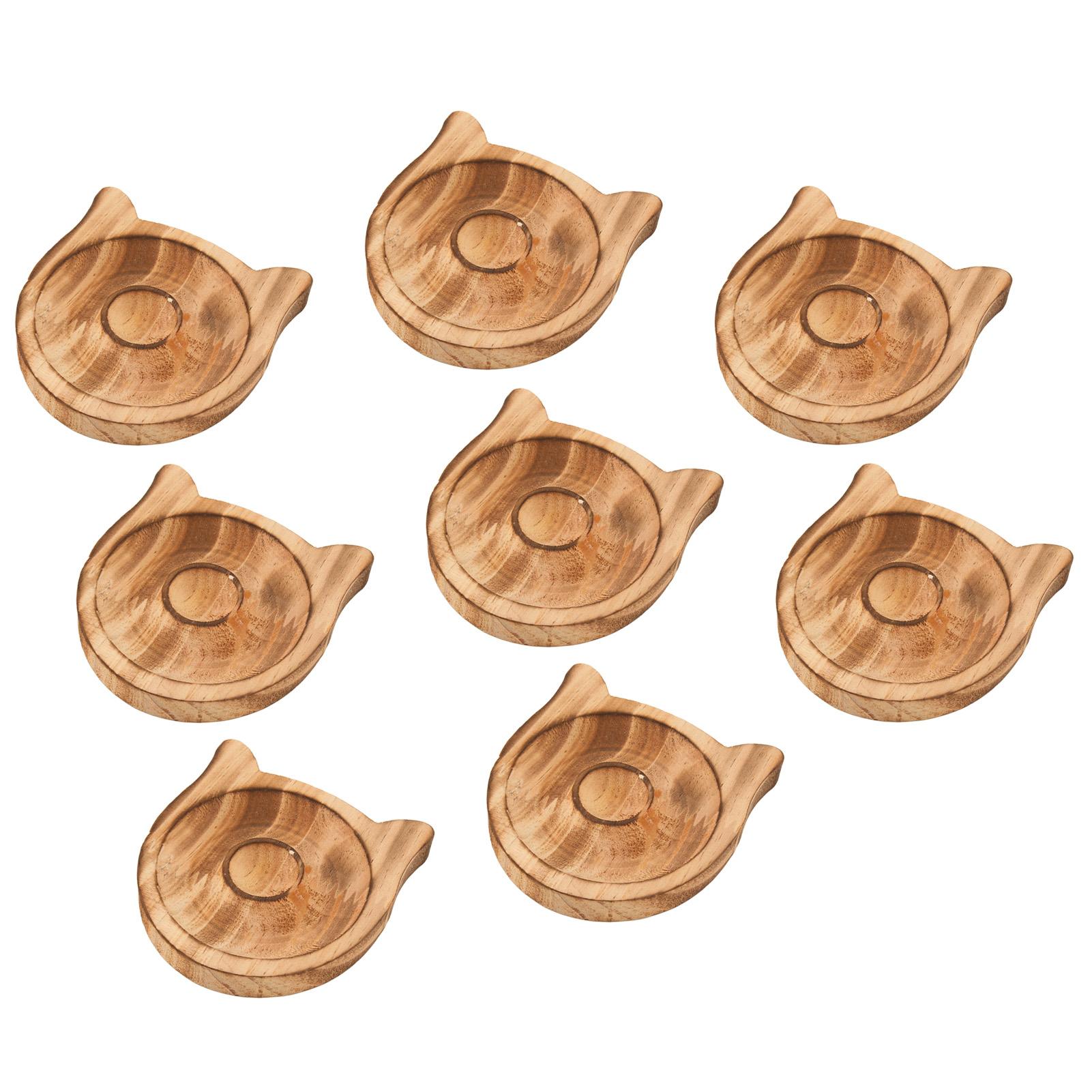 

8 шт. Деревянный поднос для браслетов с ушками котенка, безопасный, прочный, многоцелевой деревянный поднос для украшений