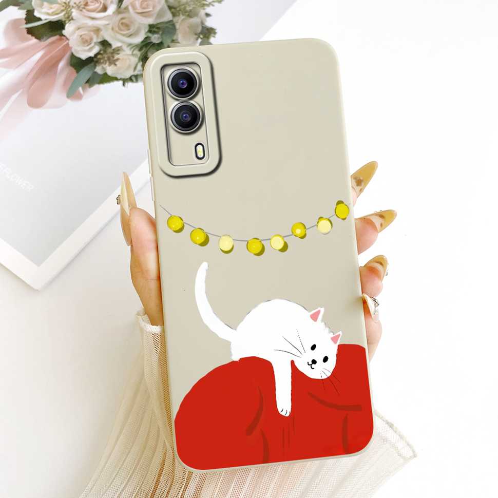 For Vivo Y53s 5G V2111A Case Printed Popular Cartoon Animals Silicone Back Cover For Vivo Y 53S 5G V2058 6.58" Phone Cases Capa