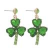 Irish Shamrock Earrings for Women Dangle Earrings 1Pair Green St Patrick's Day