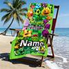 Custom Name Personalized Plants vs. Zombies Print Beach Towel, for Trip Camping Beach Party Home Decor, Birthday Gift for Family & Friends