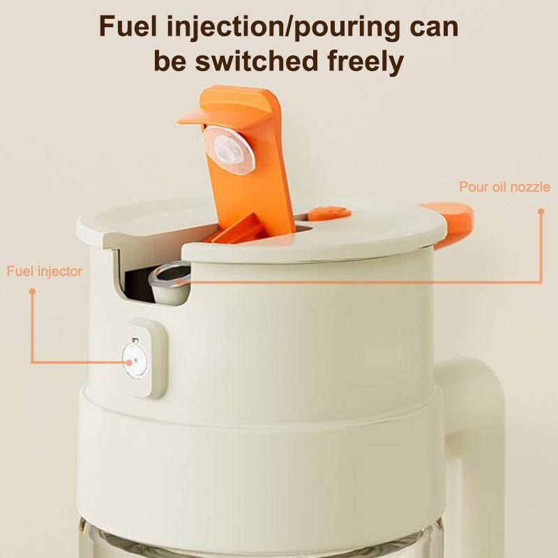 470/650Ml 2 In 1 Oil Spray Bottle With Pour Spout Leakproof Multifunctional Large Capacity Glass Oiler Kitchen Cooking Accessory