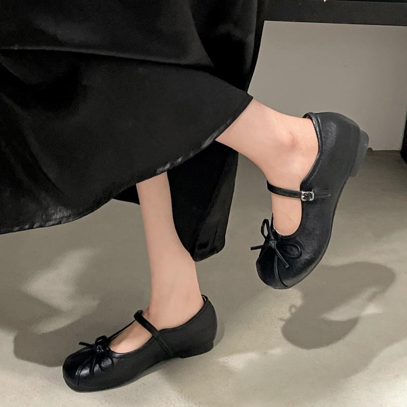 Fashion Ladies Women Flats Shoes Mary Jane Designer New Style Butterfly Knot Flats Temperament Daily Dress Up Soft Soled Women Flats