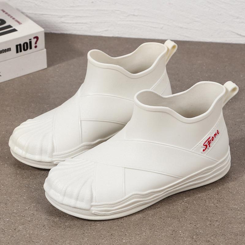 Shell Head Rain Boots Women's Fashion Outer Wear Short Rain Shoes Student Non-slip Waterproof Shoes Adult Versatile Rubber Shoes