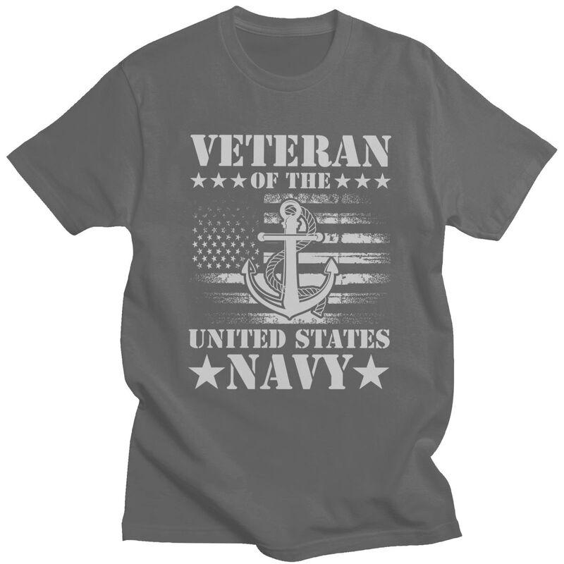 Individuelles US-Flaggen-T-Shirt für US-Armee-Veteranen für Männer T-Shirt Freizeit-T-Shirt Kurzarm-T-Shirt