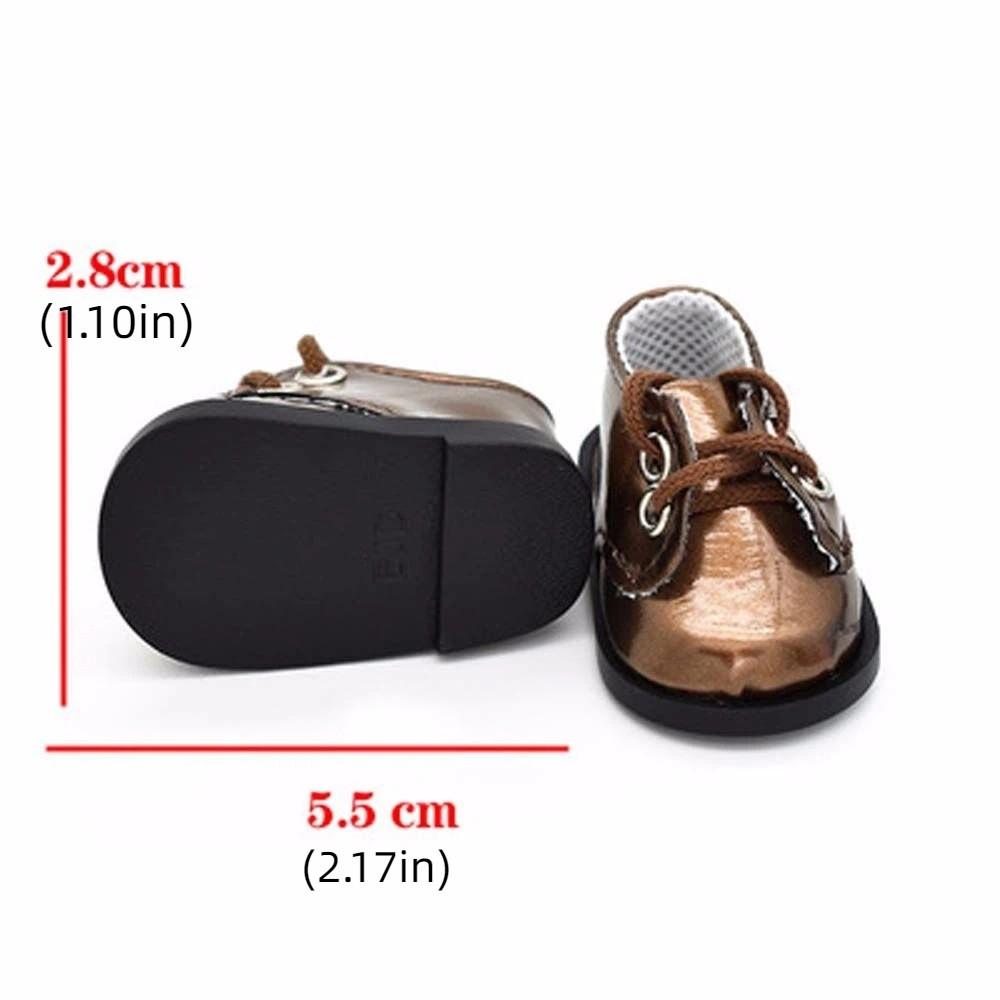 1 Pair Handmade 12 BJD Doll PU Shoes Fashion OB11 Leather Shoes Ob11 Doll Sandals  EXO Doll