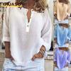 Women's Fashion Casual Solid Color Print Long Sleeve V Neck Blouses & Shirts Unique Design