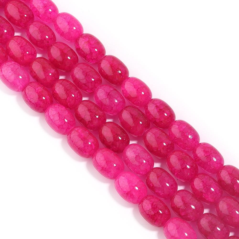 28pcs/lot 10x14mm Colorful Glass Beads Barrel Shape Loose Spacer Beads For Jewelry Making DIY Bracelet Necklace Accessories
