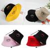 Embroidery Letters Smile Double Sided Fisherman Hat Spring Summer Protection Sun