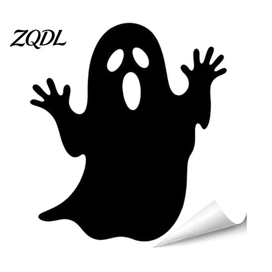 Ghost Witch Party Decor Halloween Silhouette Static Window Stickers, Waterproof PVC Decals, Clings Removable for Home Glass Decoration Film